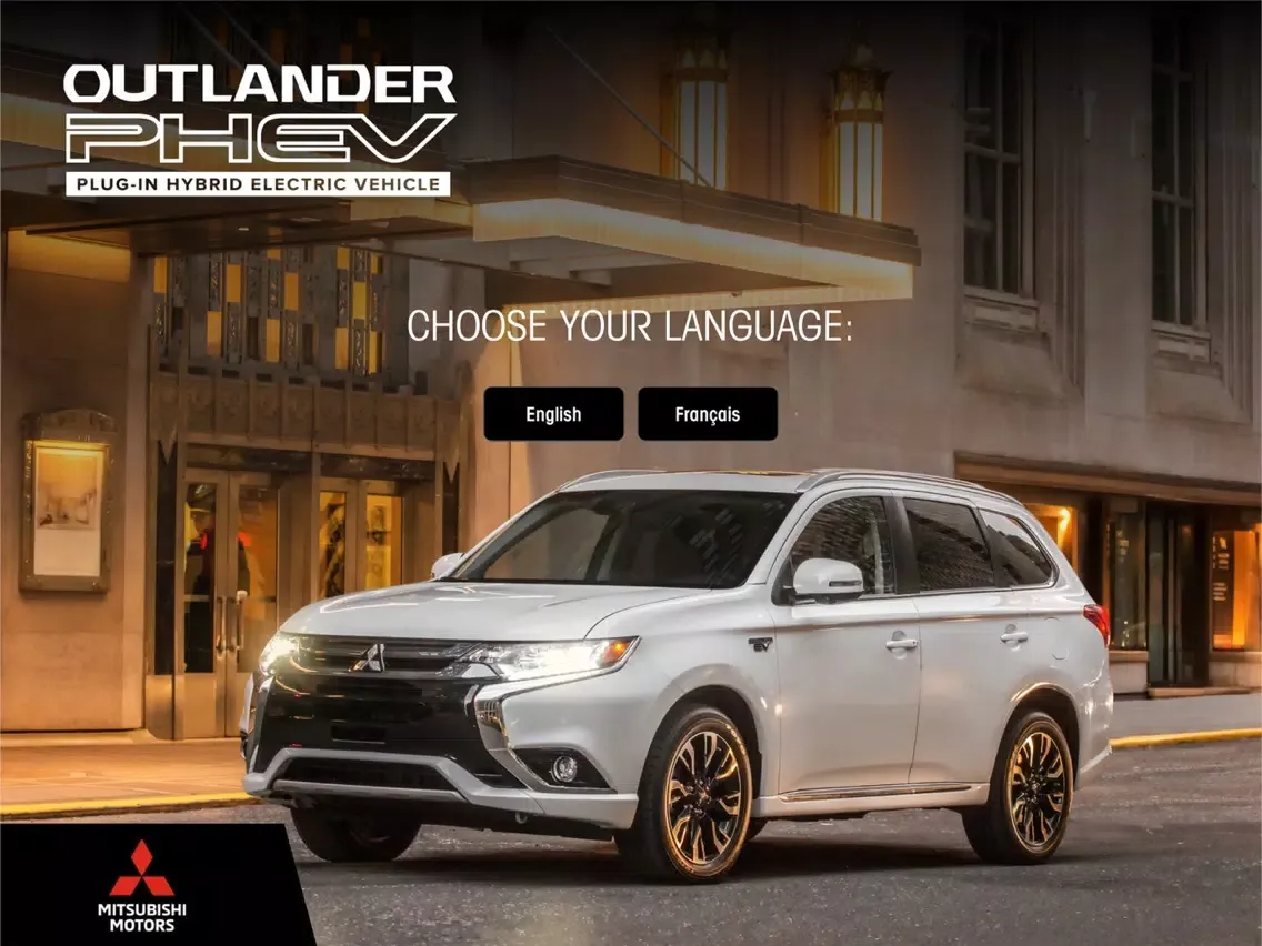 Capturas de tela do Mitsubishi AR Outlander PHEV iPad 
