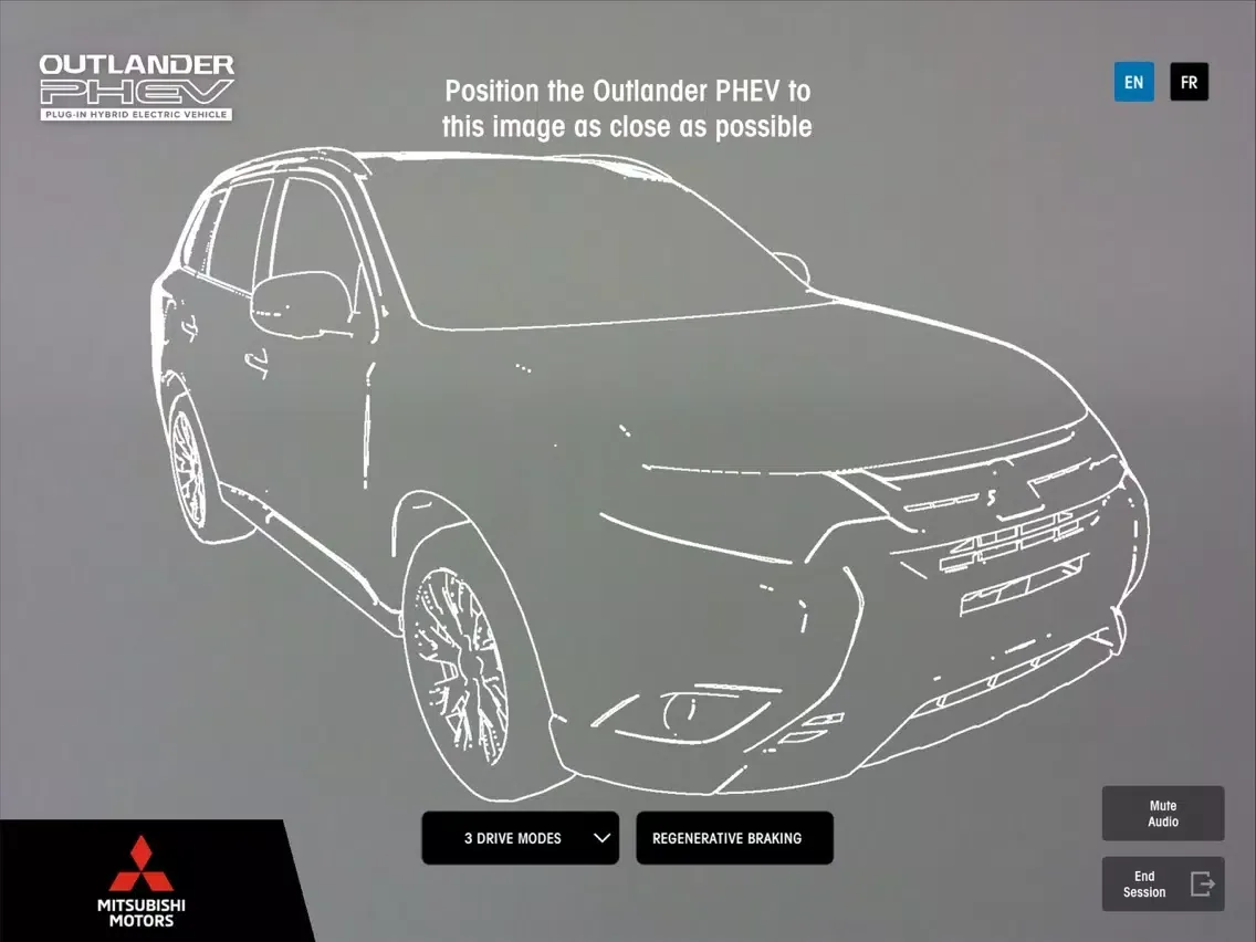 Capturas de tela do Mitsubishi AR Outlander PHEV iPad 