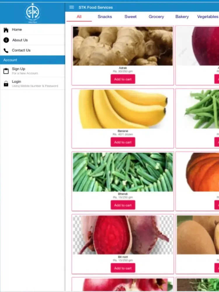 STK Food Services iPad  Ekran Görüntüleri
