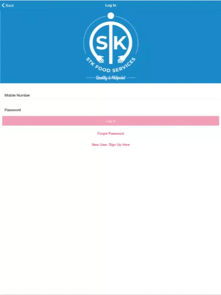 STK Food Services iPad  Ekran Görüntüleri