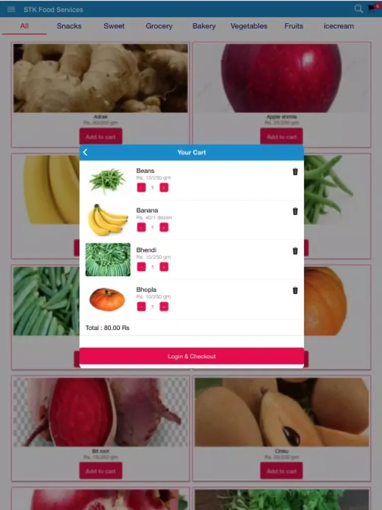 STK Food Services iPad  Ekran Görüntüleri