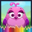 Bird Coloring Book - cartoon color pages game