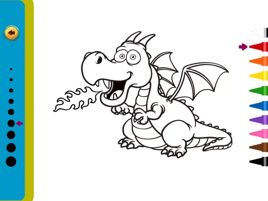 ภาพหน้าจอของ Cartoon Dragons Coloring Book : Color pages for me iPad 