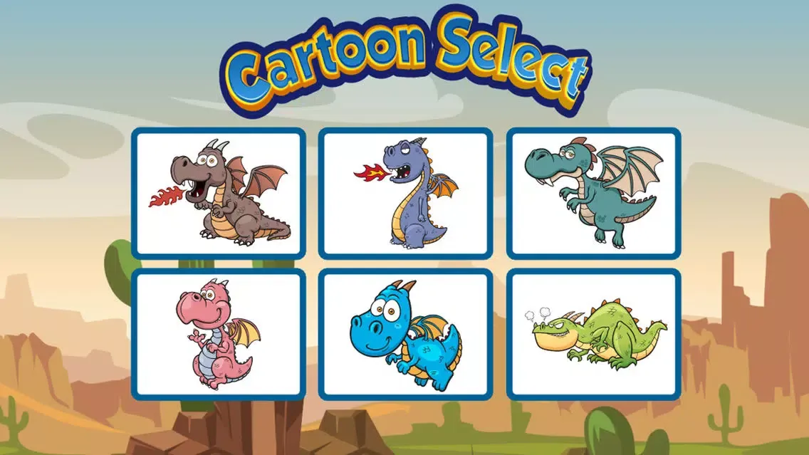 ภาพหน้าจอของ Cartoon Dragons Coloring Book : Color pages for me