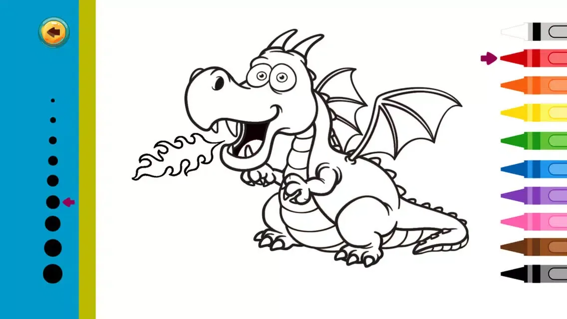 ภาพหน้าจอของ Cartoon Dragons Coloring Book : Color pages for me