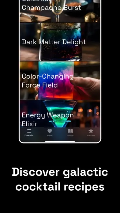 Capturas de tela do Cosmic Cocktails