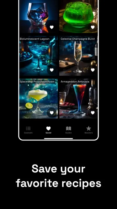 Capturas de tela do Cosmic Cocktails