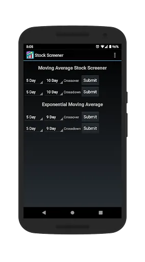 Captures d'écran de Stock Screener