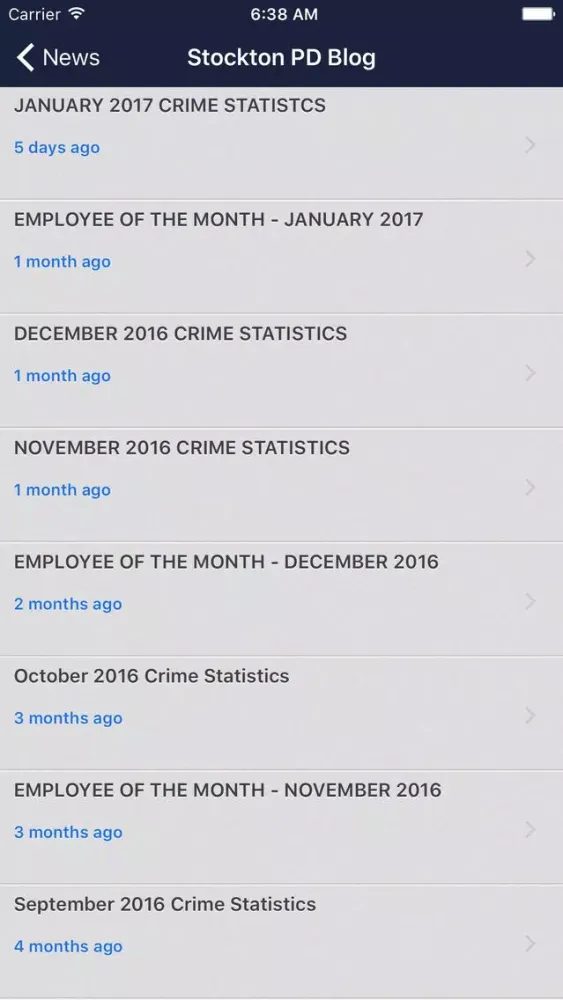Stockton Police Department Mobile স্ক্রিনশট