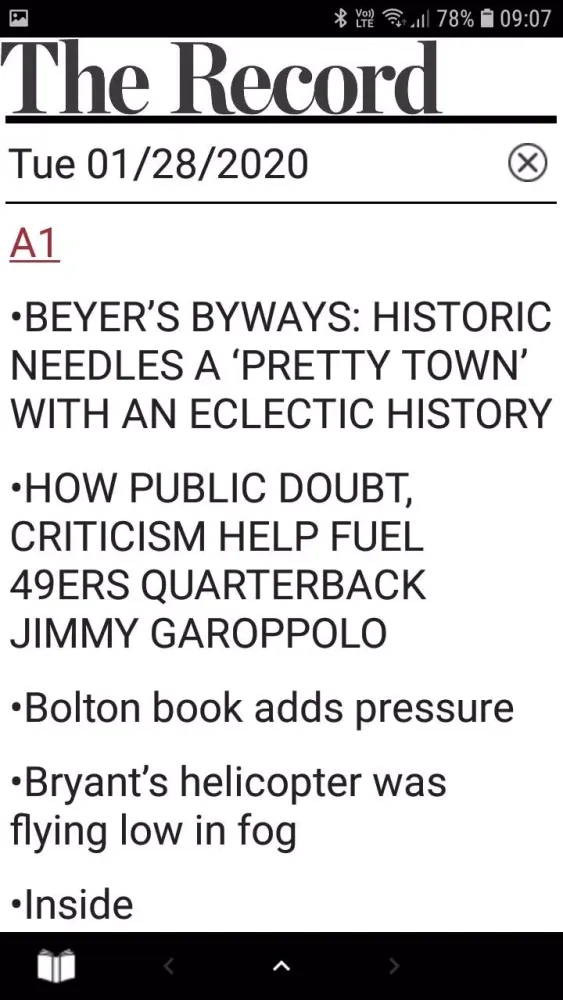 Stockton Record eNewspaper Screenshots