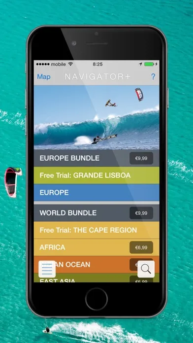 Tangkapan layar KITE & WINDSURFING NAVIGATOR+
