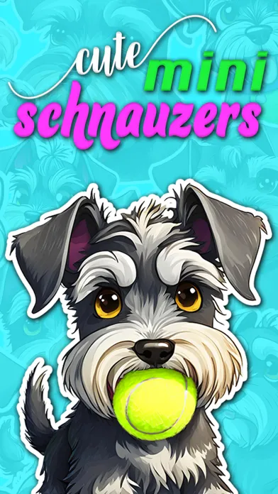 Ảnh chụp màn hình của Cute Schnauzers Stickers