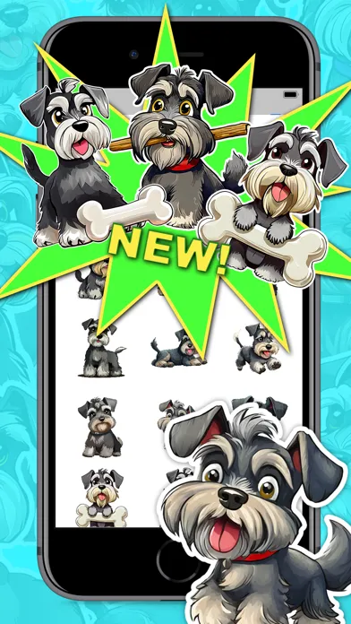 Ảnh chụp màn hình của Cute Schnauzers Stickers