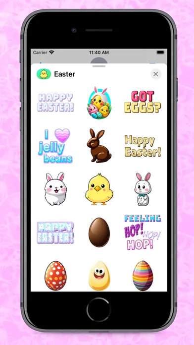 Capturas de tela do Easter Fun Stickers