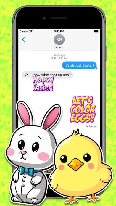 Capturas de tela do Easter Fun Stickers