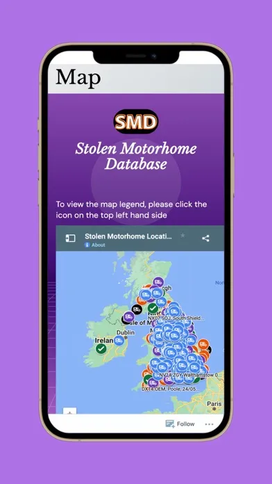 Stolen Motorhome Database Screenshots