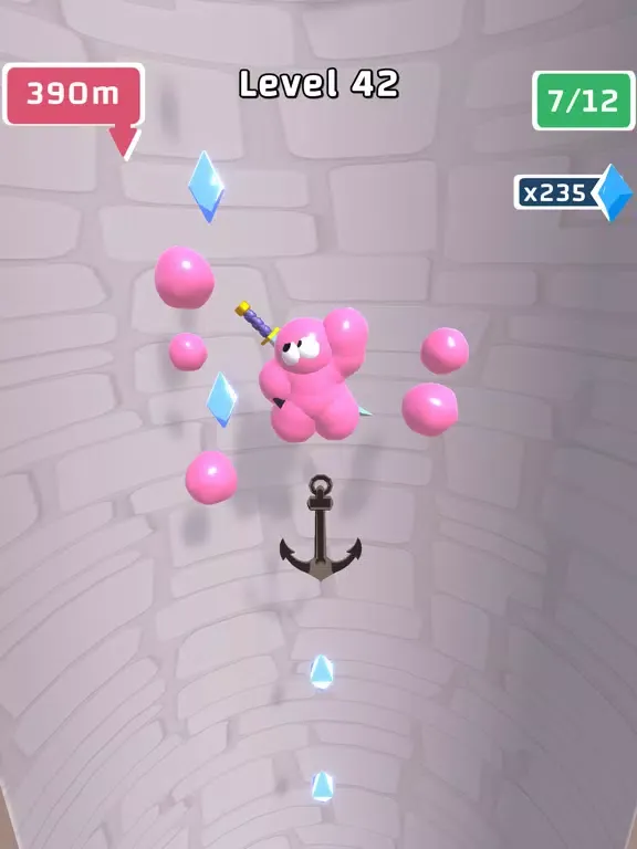 Falling Boy 3D iPad  स्क्रीनशॉट
