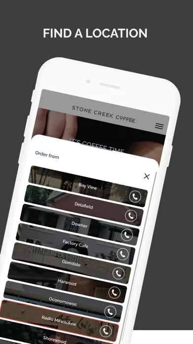Capturas de pantalla de Stone Creek Coffee To Go