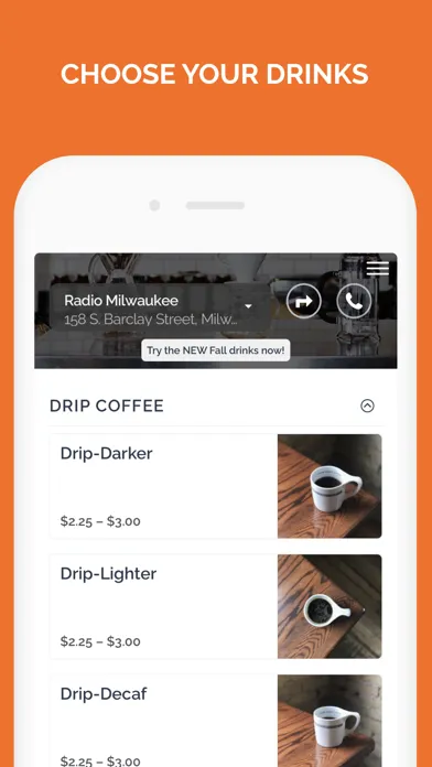 Capturas de pantalla de Stone Creek Coffee To Go