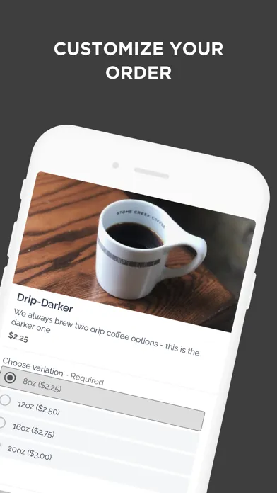 Capturas de pantalla de Stone Creek Coffee To Go