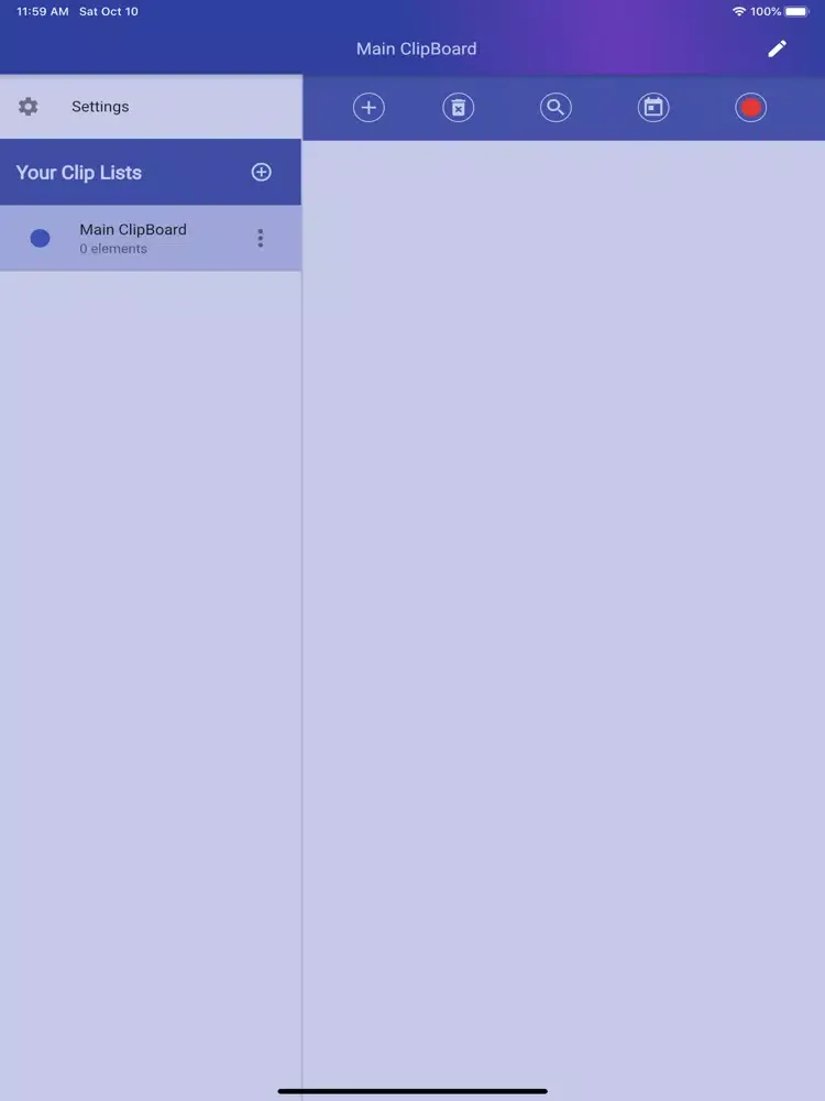 ภาพหน้าจอของ Clip List: Personal Organizer iPad 