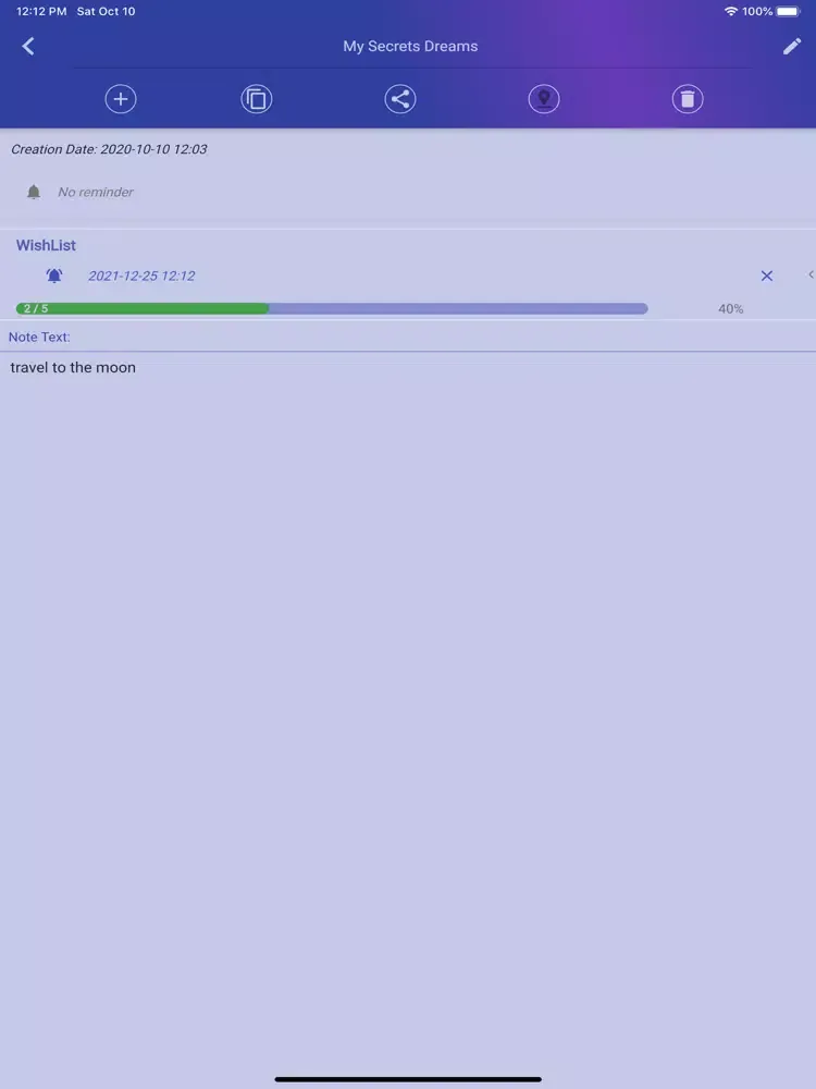 ภาพหน้าจอของ Clip List: Personal Organizer iPad 