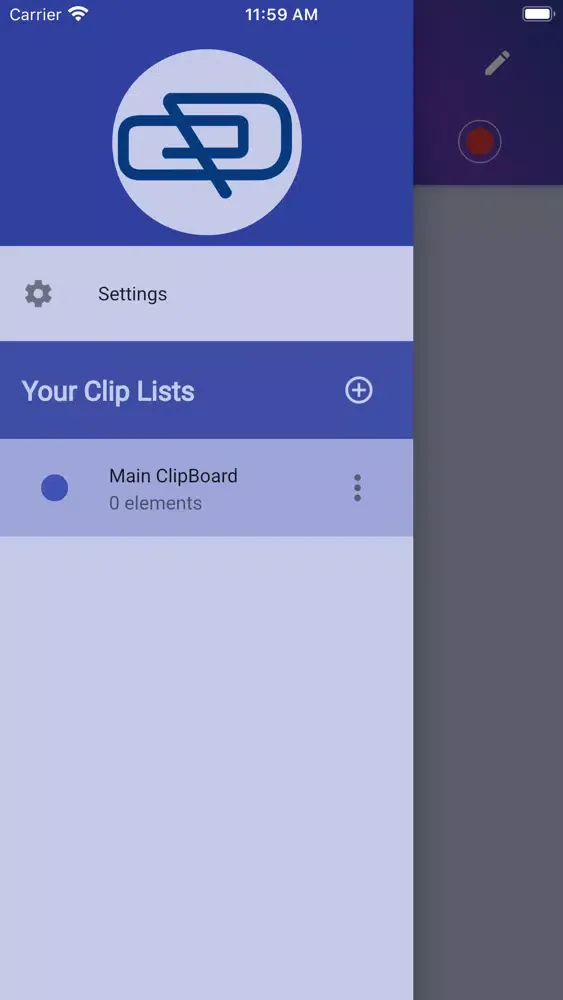 ภาพหน้าจอของ Clip List: Personal Organizer