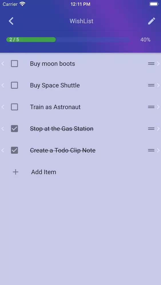 ภาพหน้าจอของ Clip List: Personal Organizer