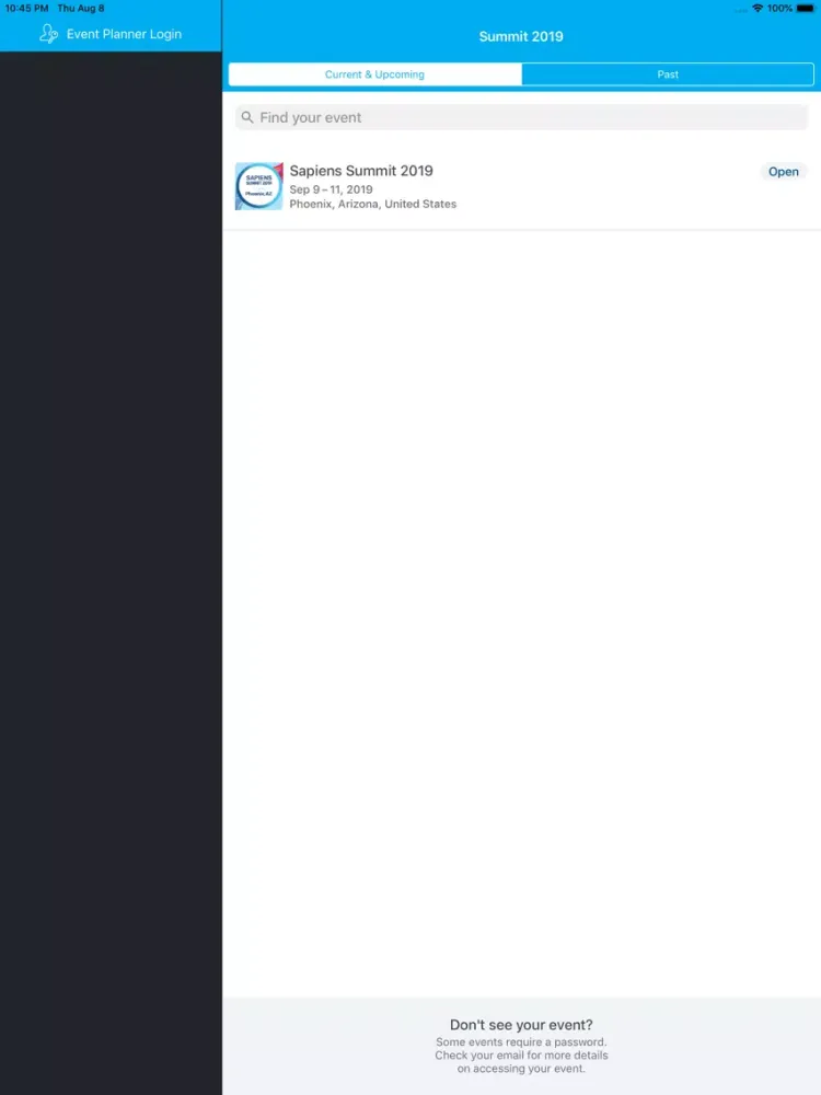 Sapiens Summit 2019 iPad  スクリーンショット