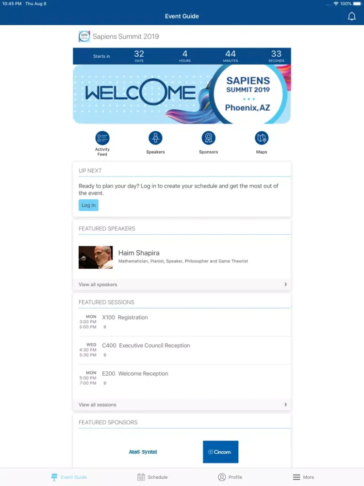 Sapiens Summit 2019 iPad  スクリーンショット