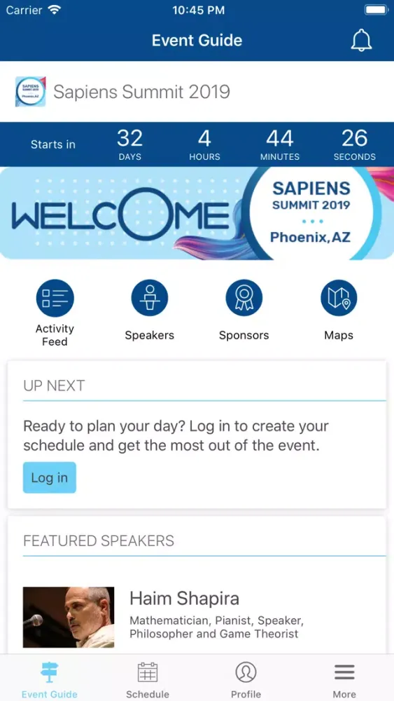 Sapiens Summit 2019 スクリーンショット
