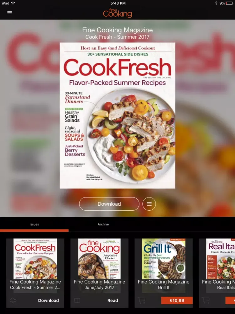 Fine Cooking Magazine iPad  سکرین شاٹس