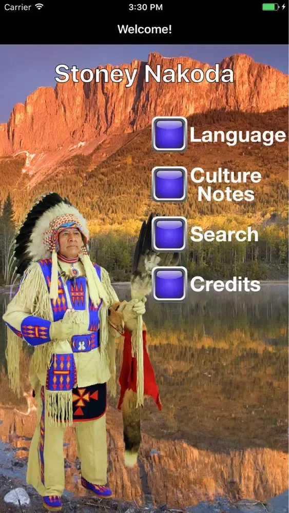 Tangkapan layar Stoney Nakoda Language