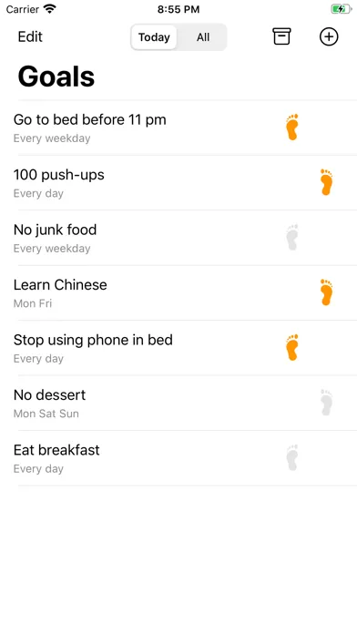 Capturas de tela do Small Steps - Habit Tracker