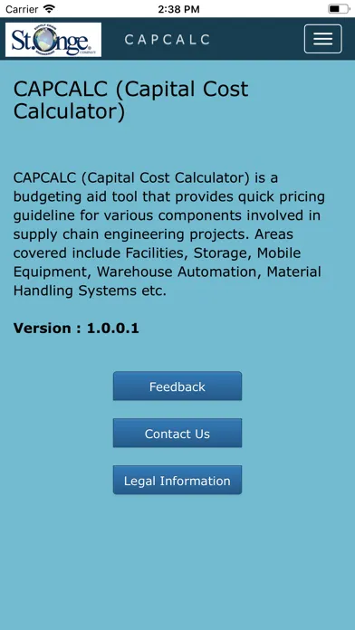 Tangkapan skrin CAPEXCalc