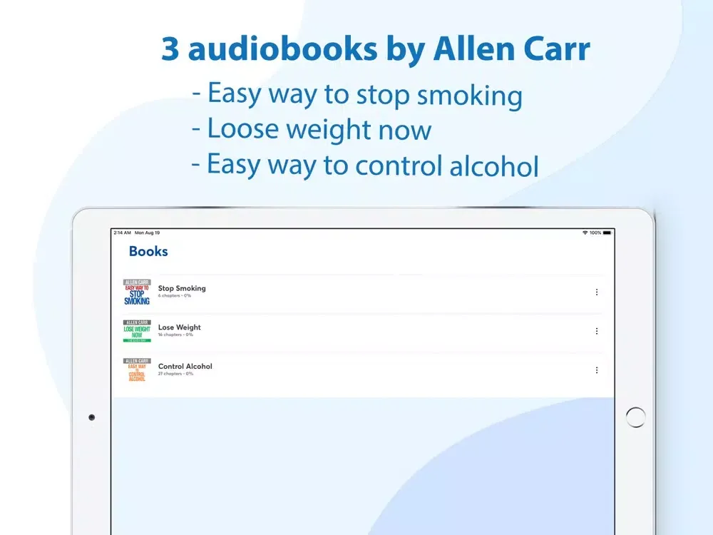 Скриншоты 3 audiobooks by Allen Carr iPad 