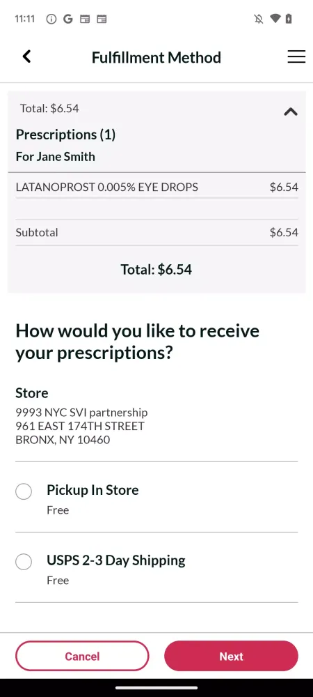 Capturas de tela do Stop & Shop Rx