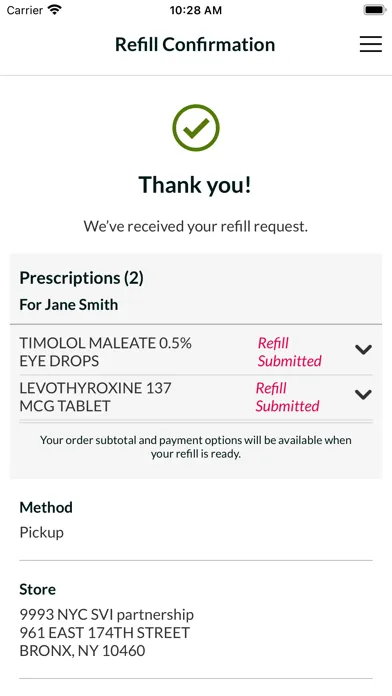Zrzuty ekranu Stop & Shop Rx