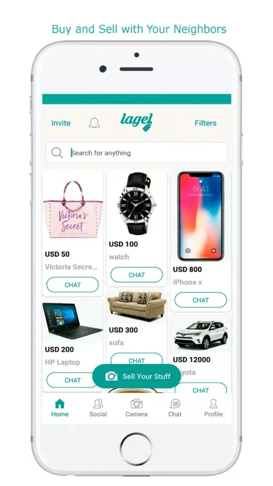 Tangkapan skrin Lagel: Buy and Sell Locally