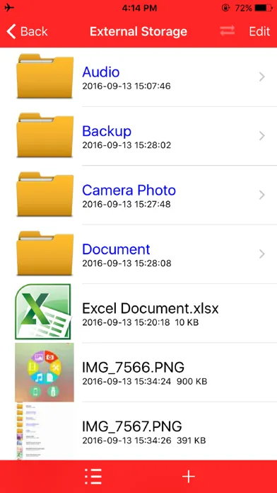 ภาพหน้าจอของ Storage+ iDisk