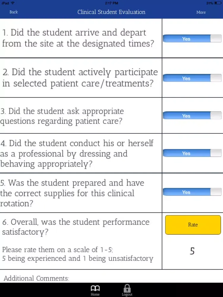 تصاویر SUSCC EMS Student Evaluation iPad 