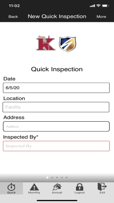 K-S Facility Inspection App スクリーンショット