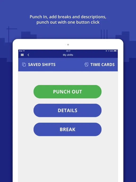 Zrzuty ekranu Punch In / Out Timesheet App iPad 