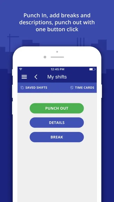Zrzuty ekranu Punch In / Out Timesheet App