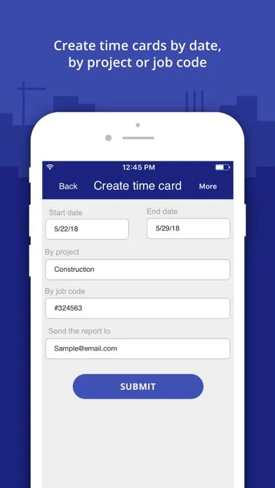 Zrzuty ekranu Punch In / Out Timesheet App