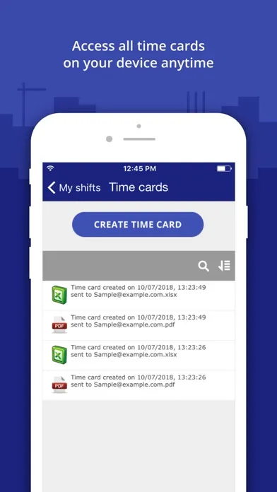 Zrzuty ekranu Punch In / Out Timesheet App