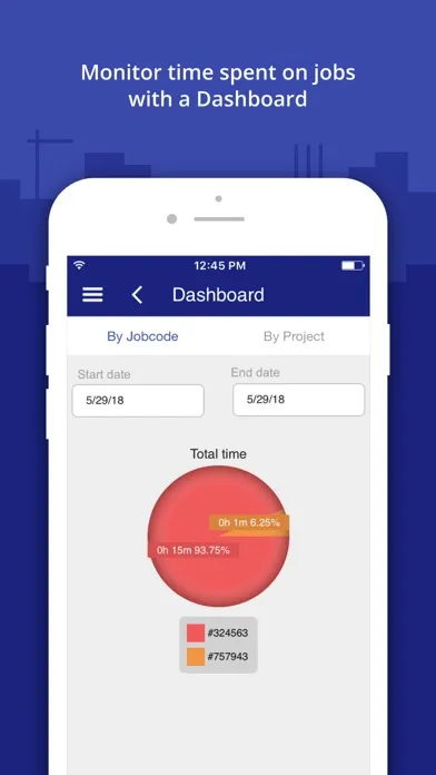 Zrzuty ekranu Punch In / Out Timesheet App