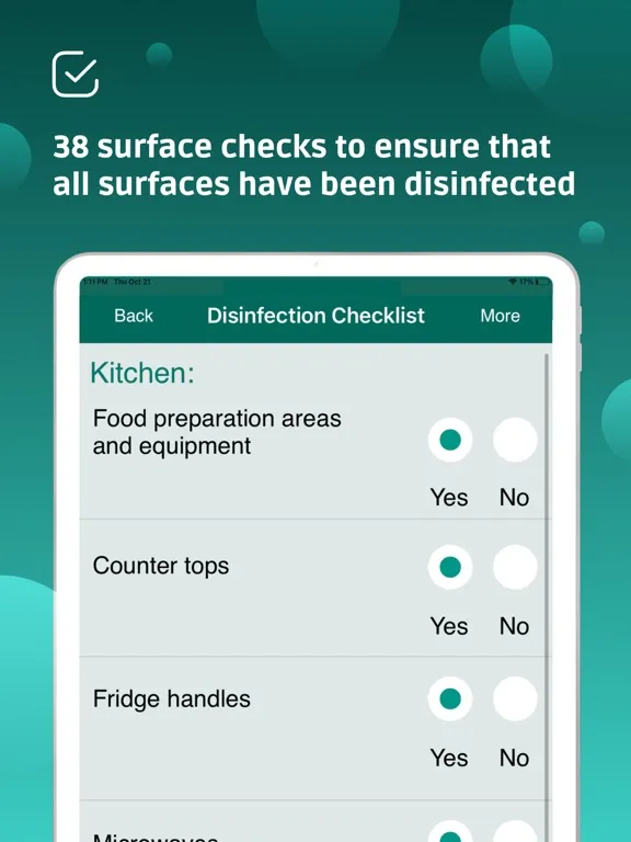 تصاویر Disinfection Checklist COVID19 iPad 