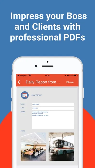 My Daily Report App Screenshots