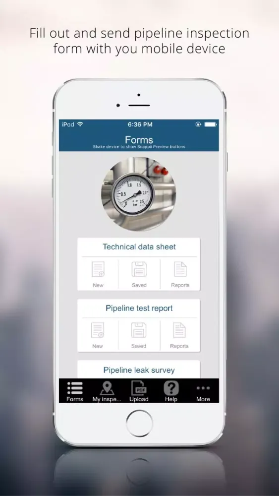 Screenshot di Pipeline Inspection App